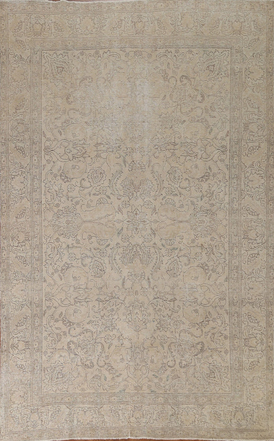 Distressed Tabriz Persian Area Rug 8x11