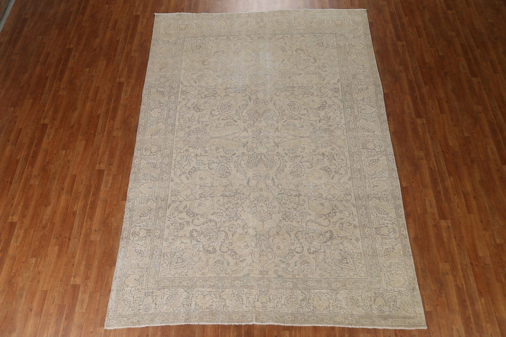 Distressed Tabriz Persian Area Rug 8x11