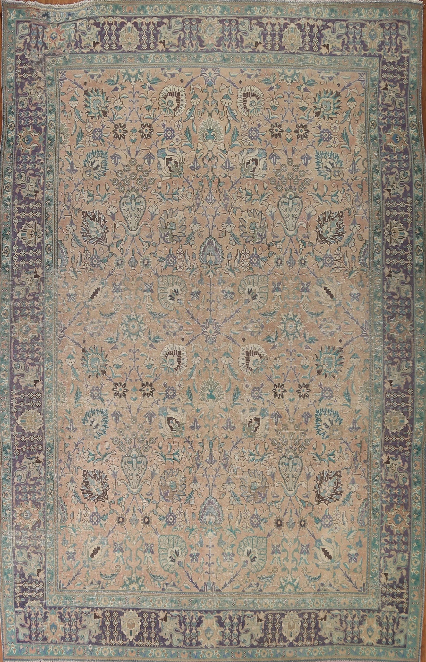 All-Over Floral Tabriz Persian Area Rug 10x13