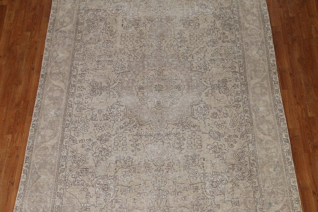 Distressed Tabriz Persian Area Rug 7x9