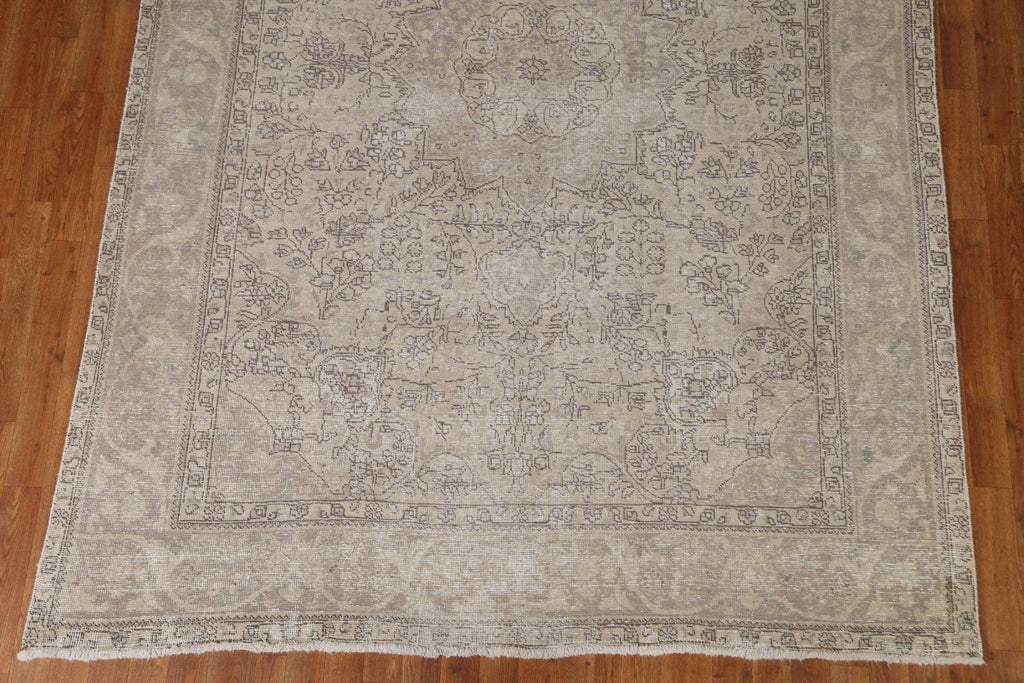 Distressed Tabriz Persian Area Rug 7x9