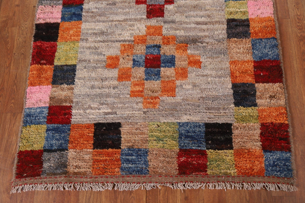 Wool Moroccan Oriental Runner Rug 4x10