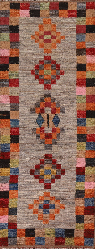 Wool Moroccan Oriental Runner Rug 4x10