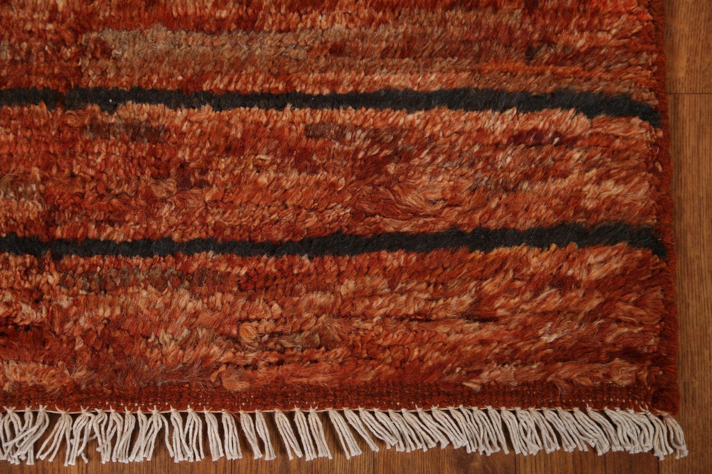 Orange Moroccan Runner Rug 3x10