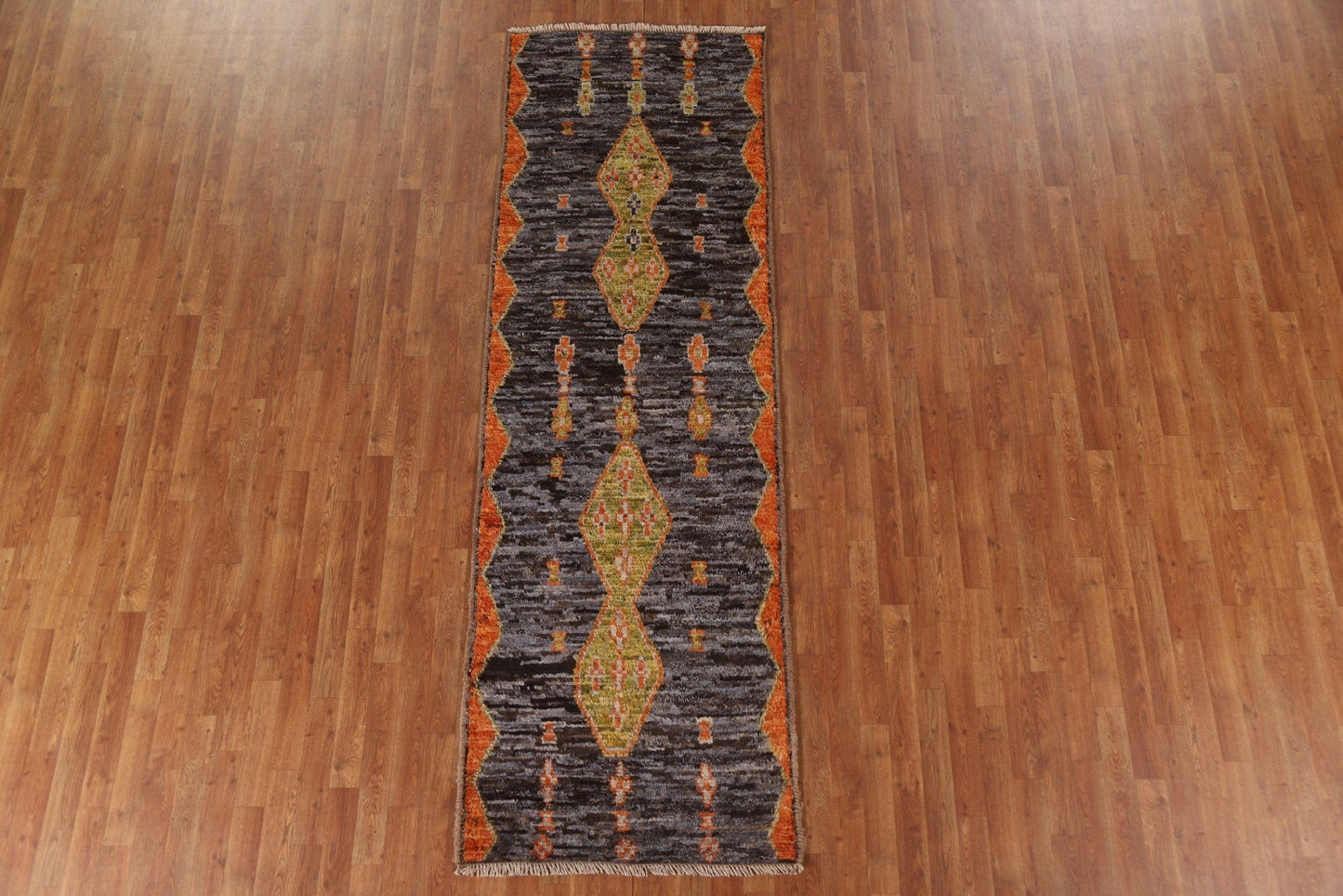 Handmade Moroccan Oriental Runner Rug 3x10