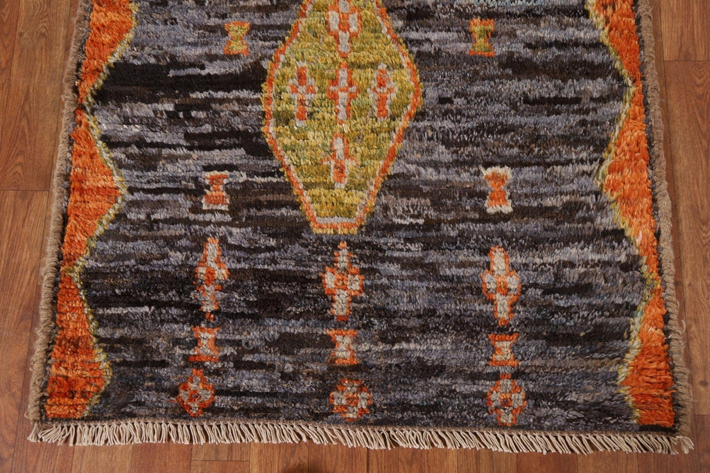 Handmade Moroccan Oriental Runner Rug 3x10