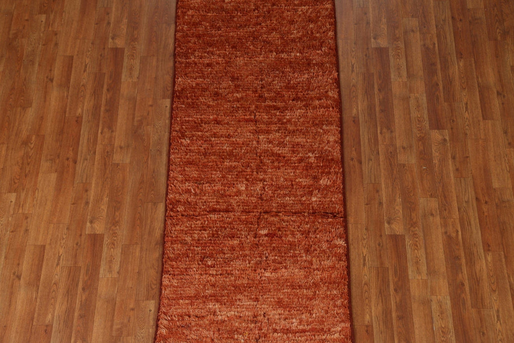 Orange Moroccan Runner Rug 3x8