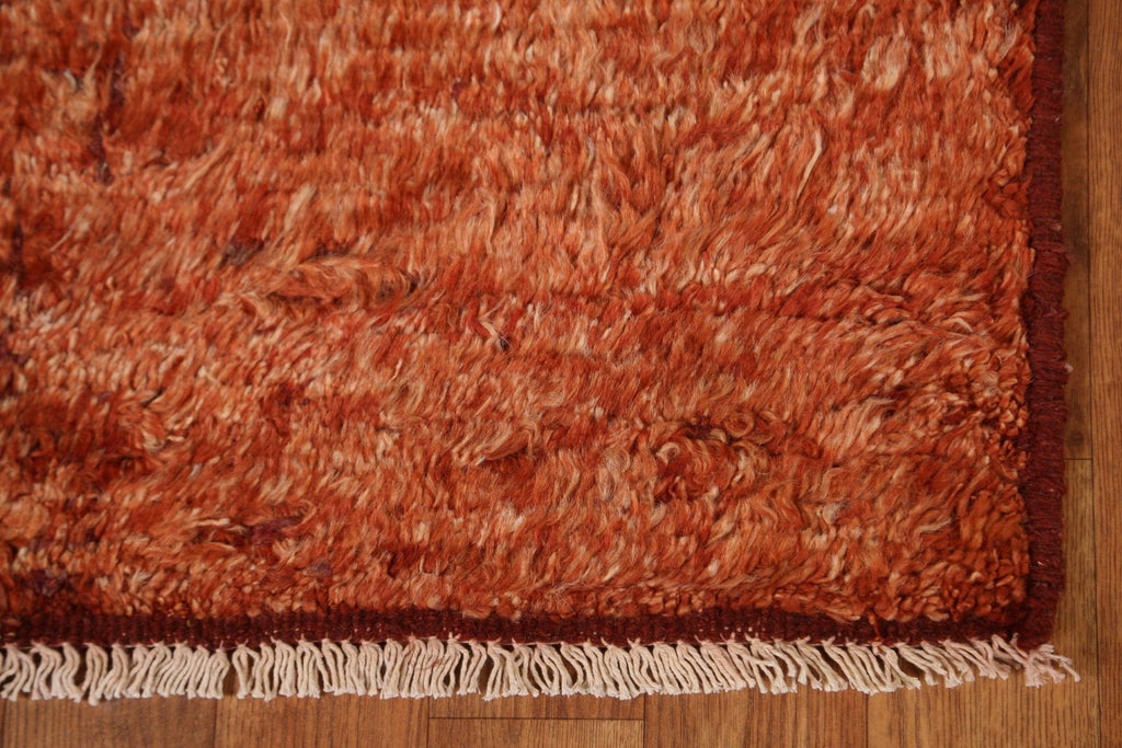 Orange Moroccan Runner Rug 3x8