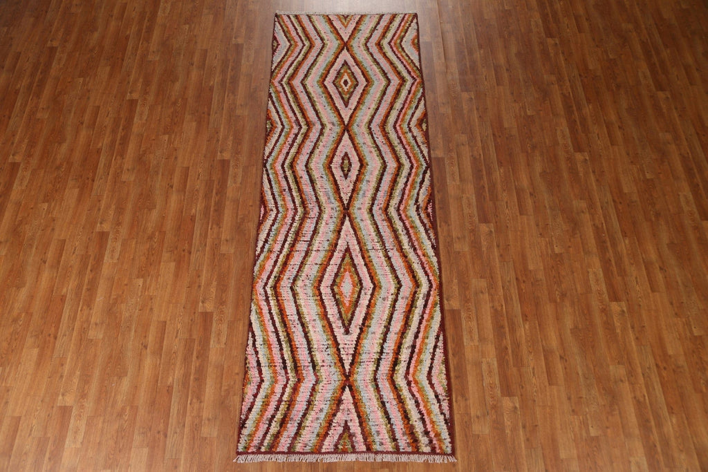 Geometric Moroccan Runner Rug 3x10