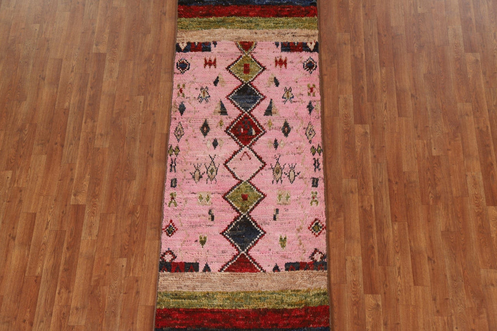 Tribal Moroccan Runner Rug 3x10