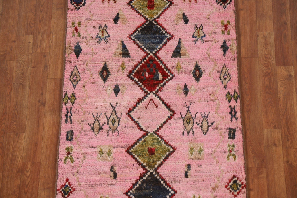 Tribal Moroccan Runner Rug 3x10