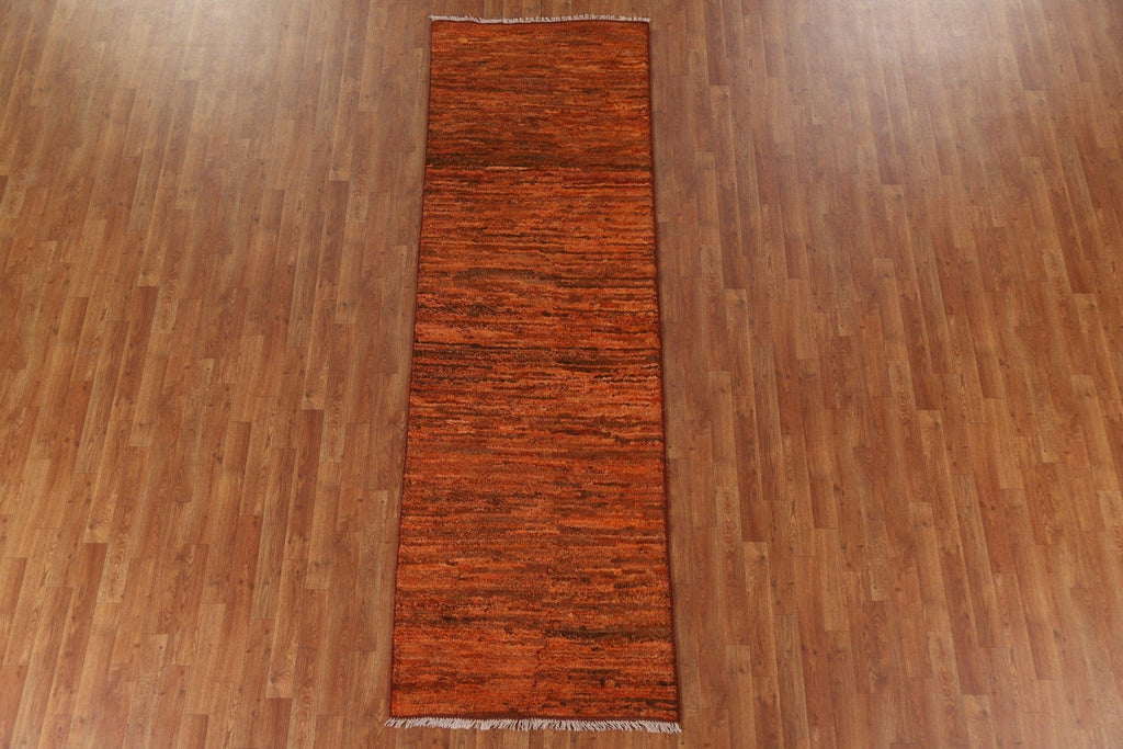 Orange Moroccan Runner Rug 3x10