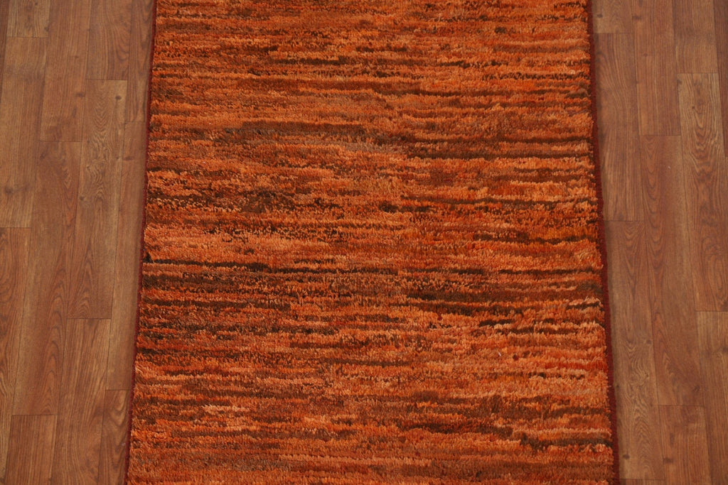 Orange Moroccan Runner Rug 3x10