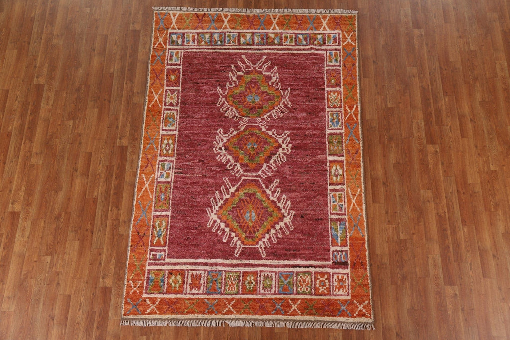 Geometric Moroccan Area Rug 5x8