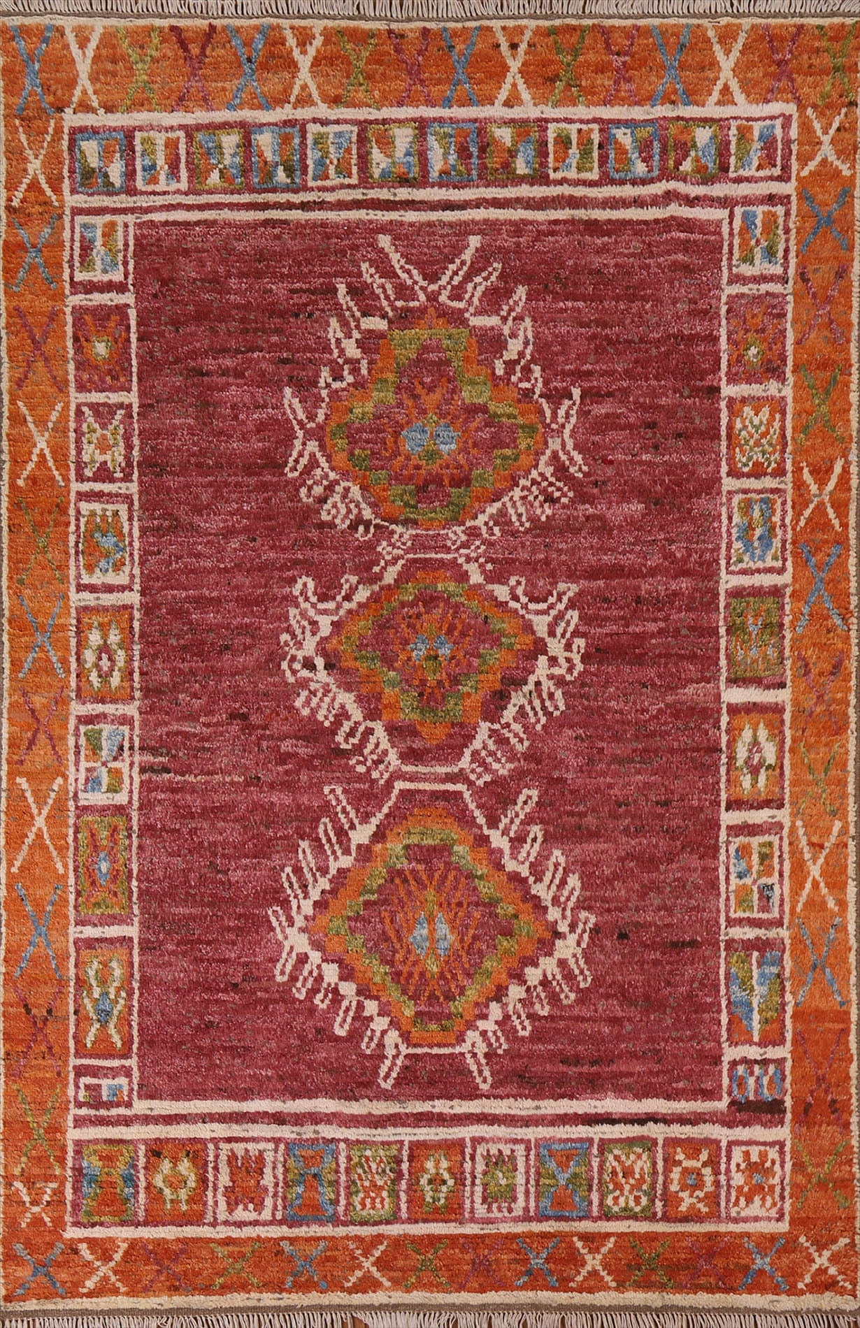 Geometric Moroccan Area Rug 5x8