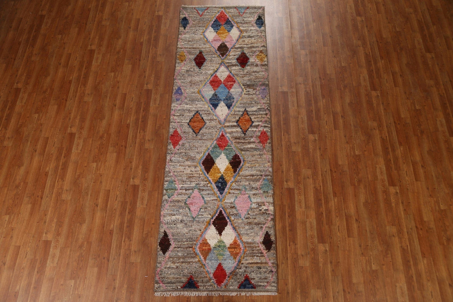 Handmade Moroccan Runner Rug 3x10