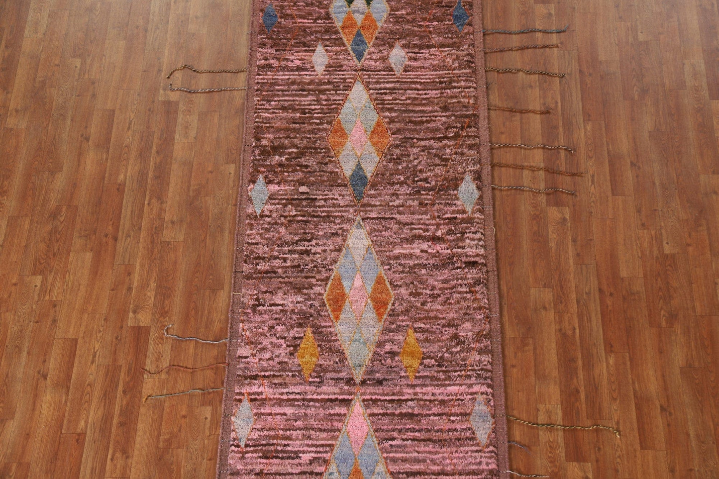 Pink Moroccan Runner Rug 3x10