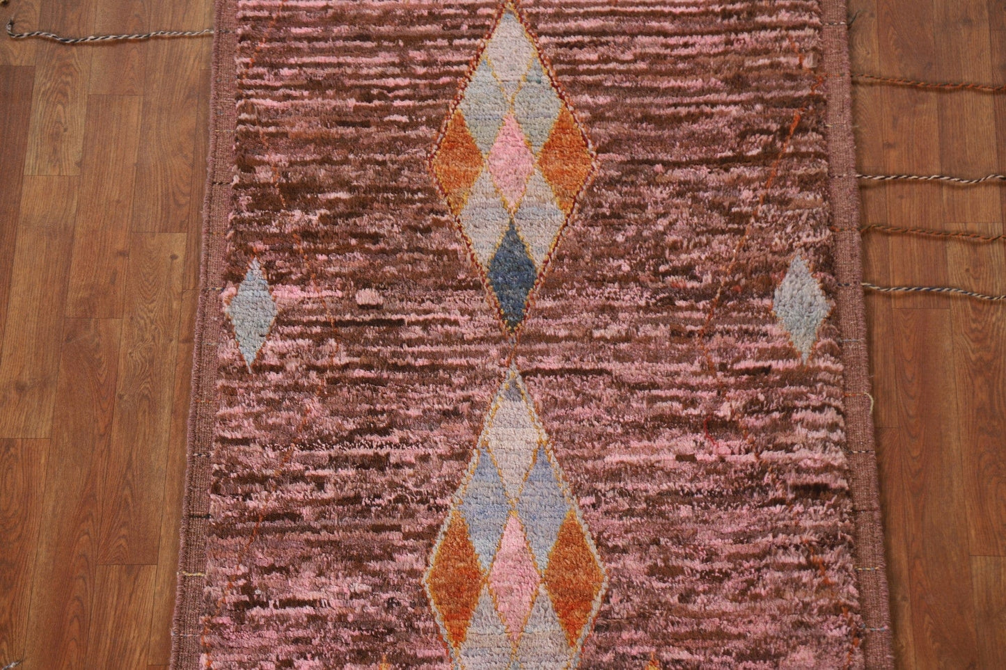 Pink Moroccan Runner Rug 3x10