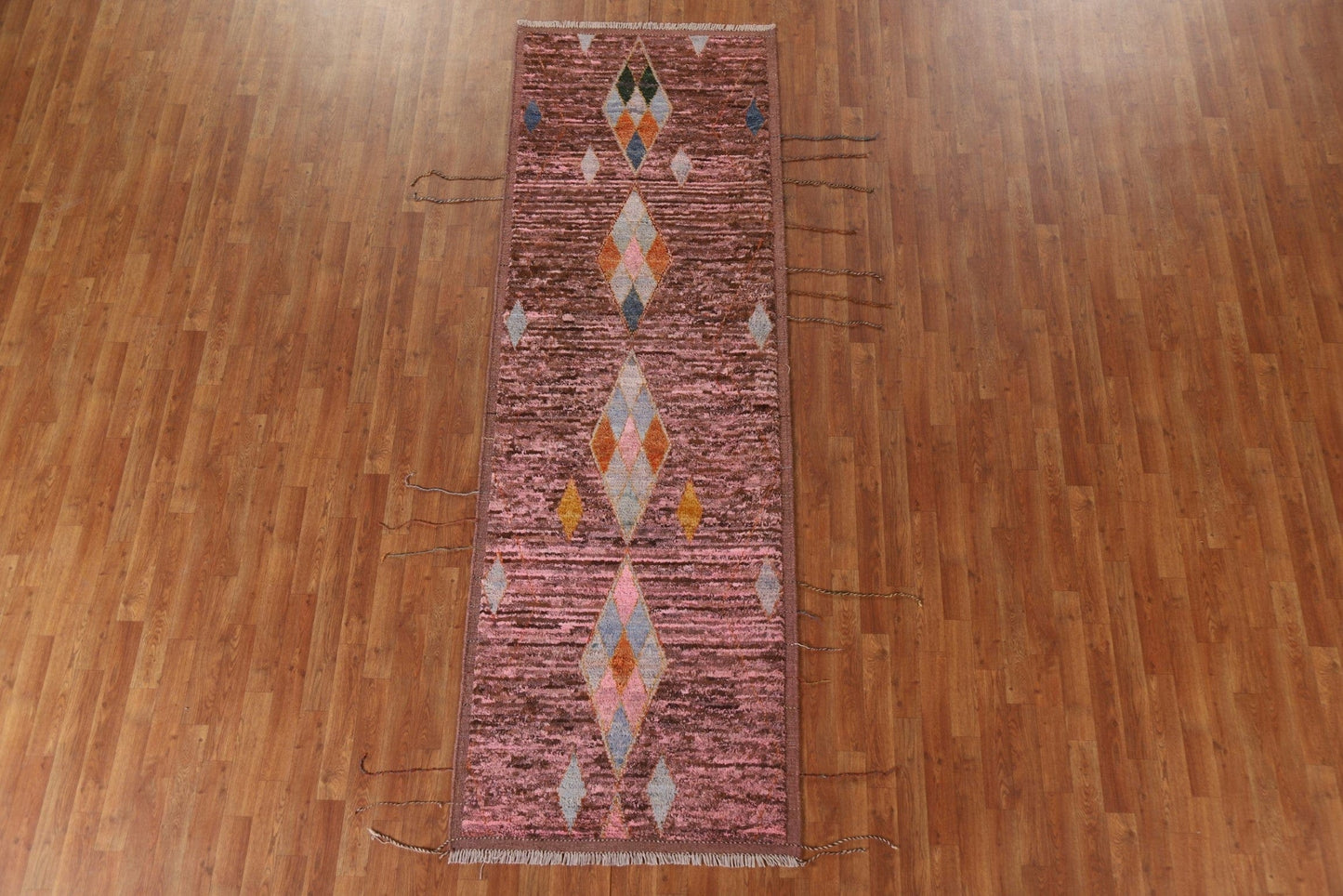 Pink Moroccan Runner Rug 3x10