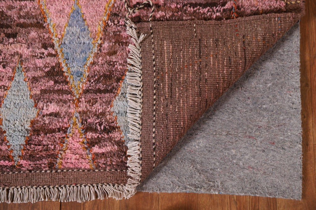 Pink Moroccan Runner Rug 3x10