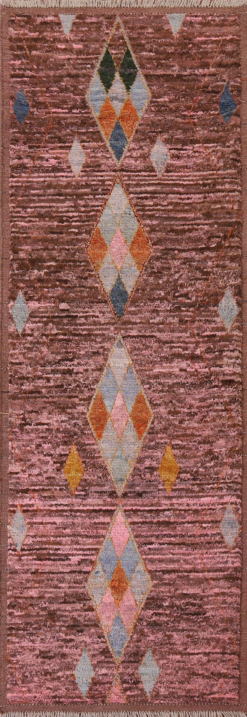 Pink Moroccan Runner Rug 3x10