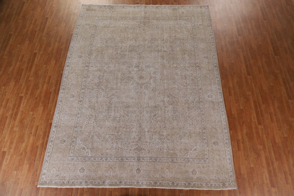 Distressed Tabriz Persian Area Rug 10x13