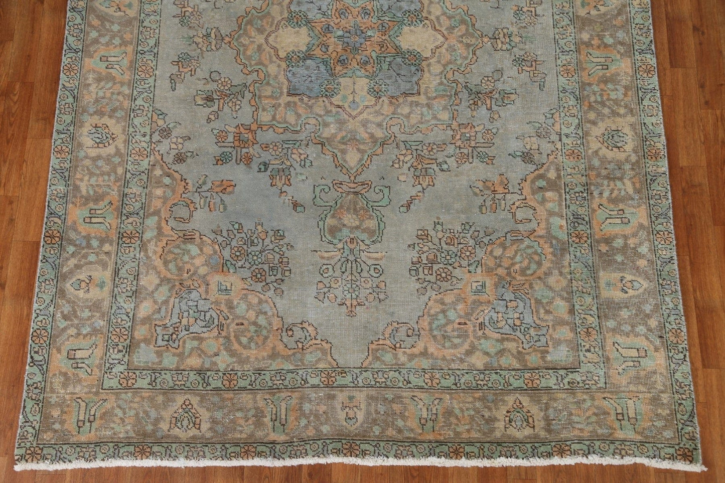 Distressed Over-Dyed Tabriz Persian Area Rug 6x9