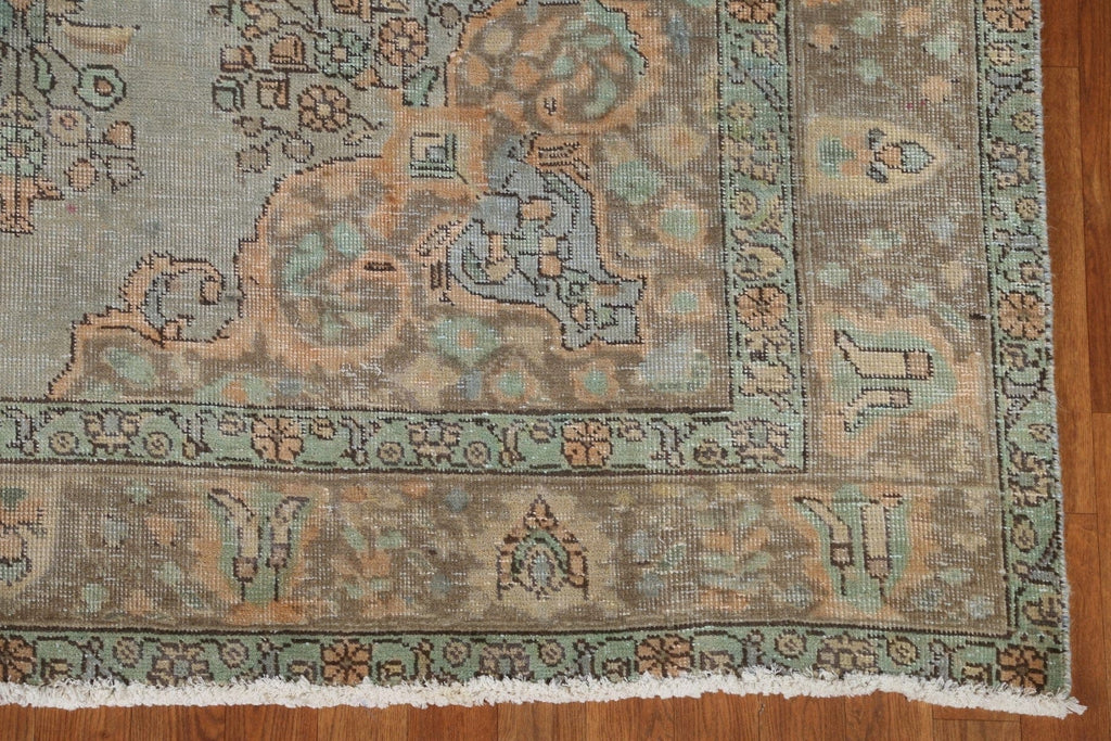 Distressed Over-Dyed Tabriz Persian Area Rug 6x9