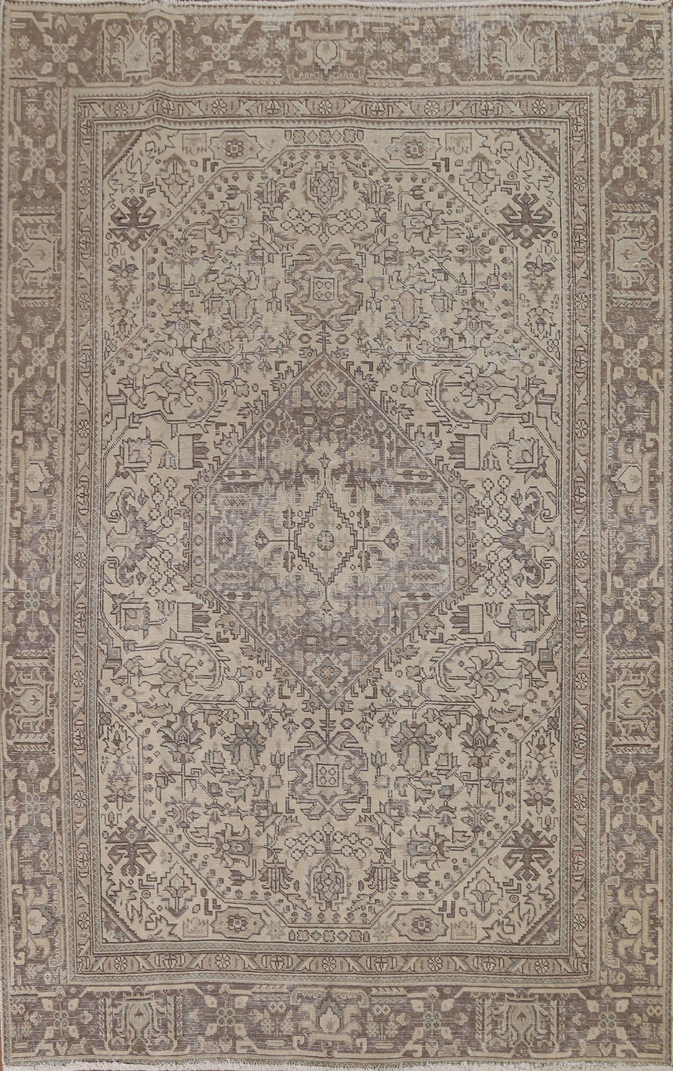 Geometric Tabriz Persian Area Rug 6x9