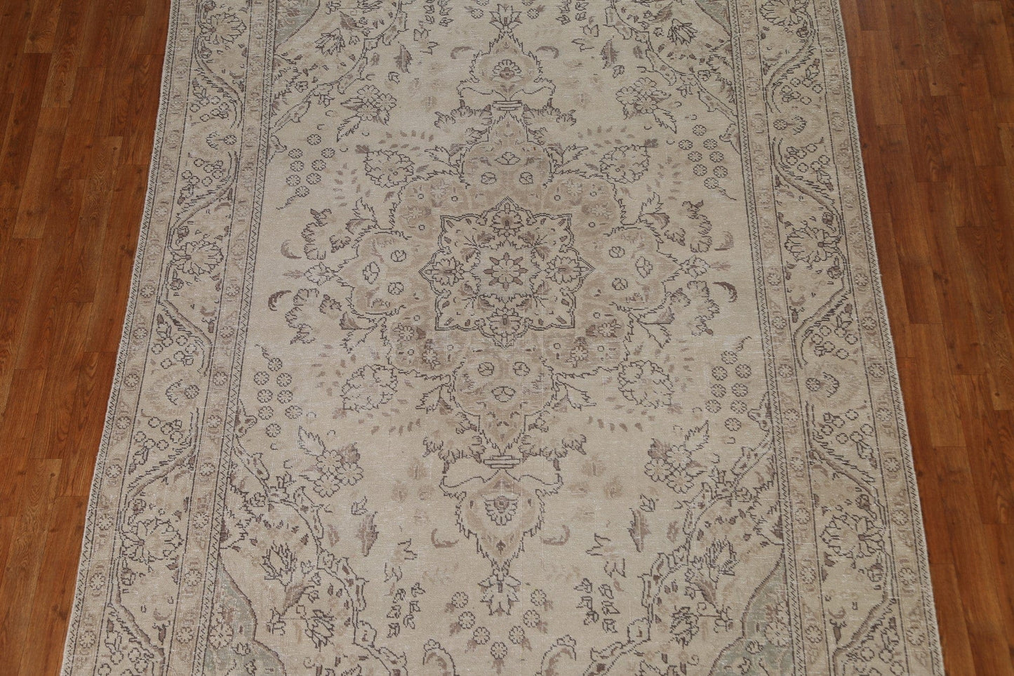 Distressed Wool Tabriz Persian Area Rug 7x10