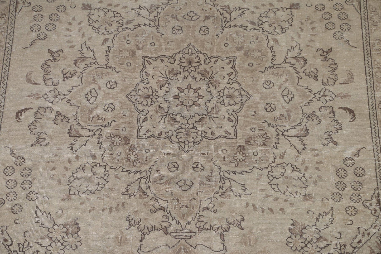 Distressed Wool Tabriz Persian Area Rug 7x10