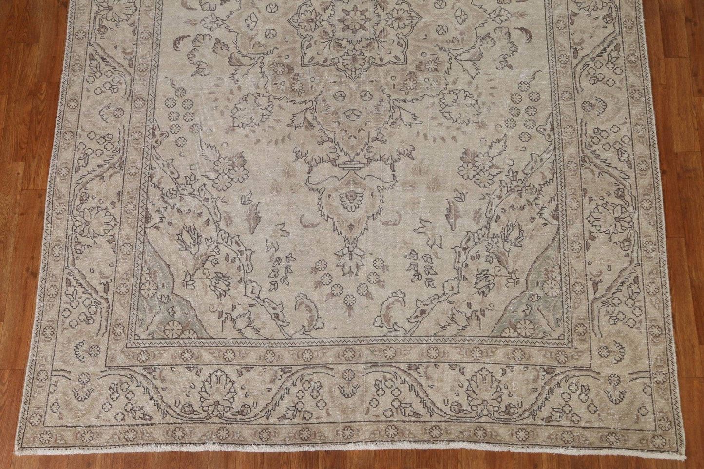 Distressed Wool Tabriz Persian Area Rug 7x10