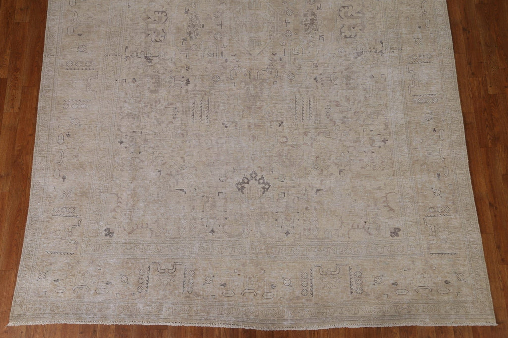 Distressed Muted Tabriz Persian Area Rug 7x11