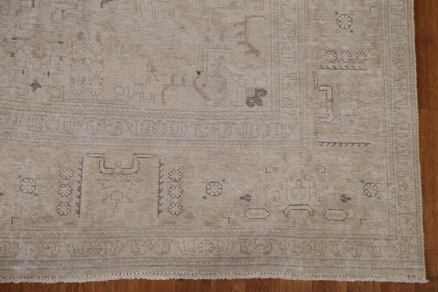 Distressed Muted Tabriz Persian Area Rug 7x11