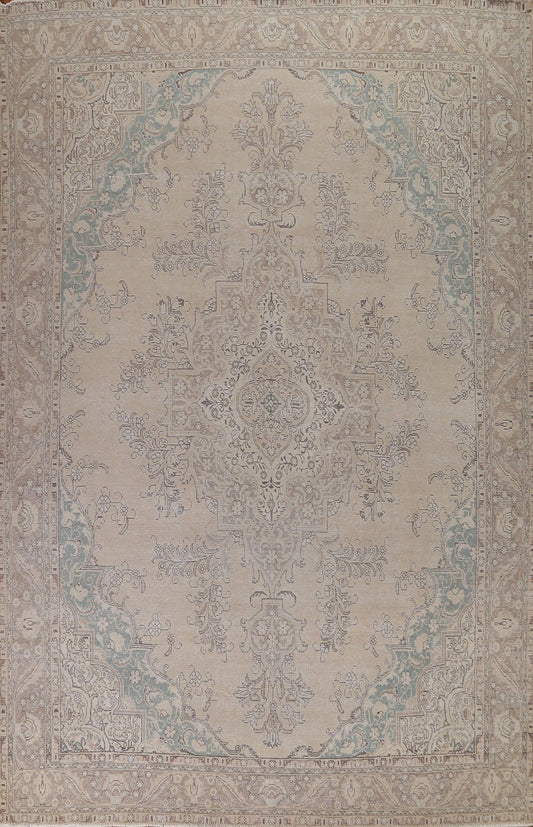 Distressed Tabriz Persian Area Rug 10x13