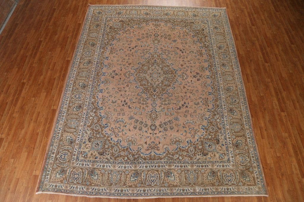 Vintage Wool Mashad Persian Area Rug 10x13