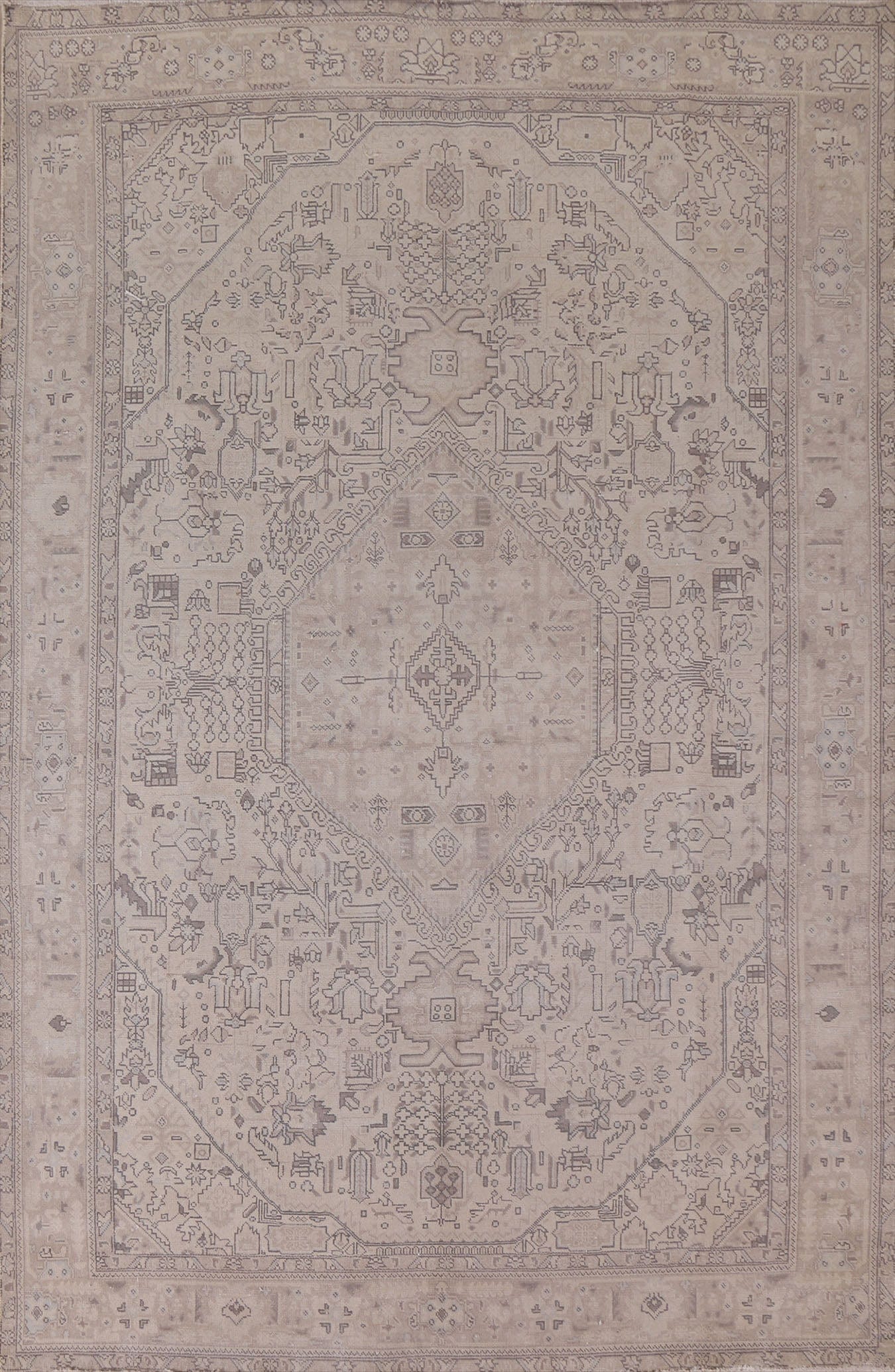 Vintage Tabriz Persian Area Rug 6x9