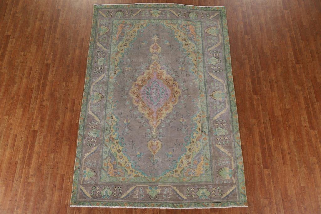 Over-Dyed Tabriz Persian Area Rug 7x10