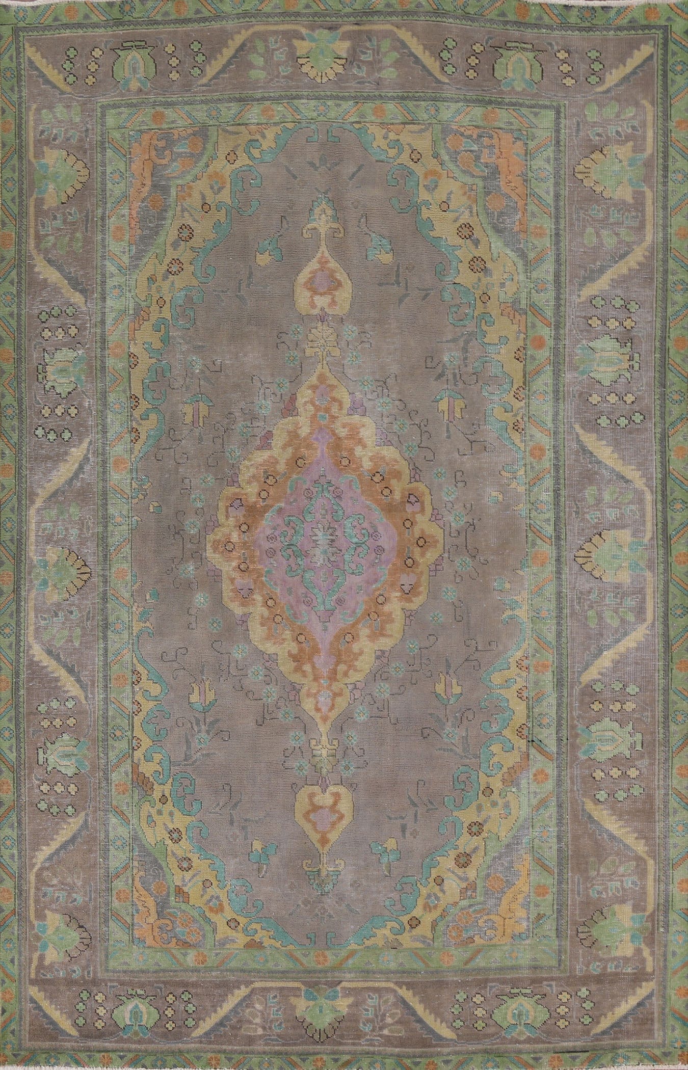 Over-Dyed Tabriz Persian Area Rug 7x10