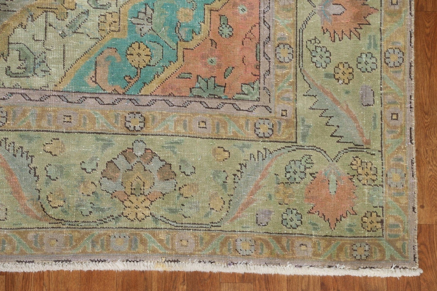 Distressed Over-Dyed Tabriz Persian Area Rug 8x11