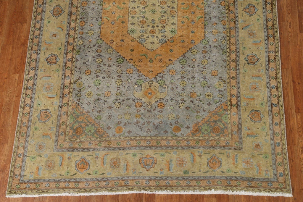 Distressed Over-Dyed Tabriz Persian Area Rug 6x9