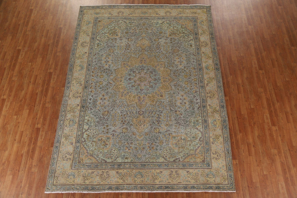 Vintage Floral Tabriz Persian Area Rug 8x11