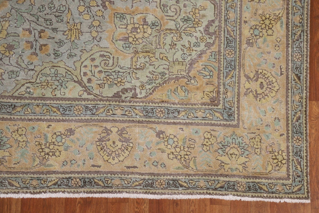 Vintage Floral Tabriz Persian Area Rug 8x11