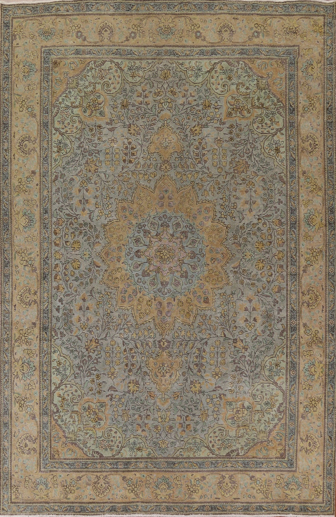 Vintage Floral Tabriz Persian Area Rug 8x11