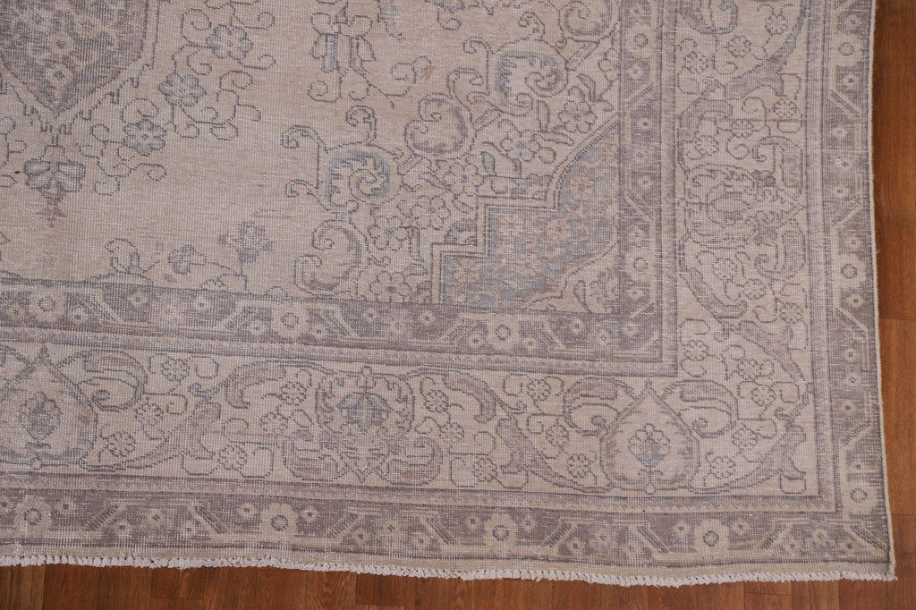 Distressed Wool Tabriz Persian Area Rug 9x12