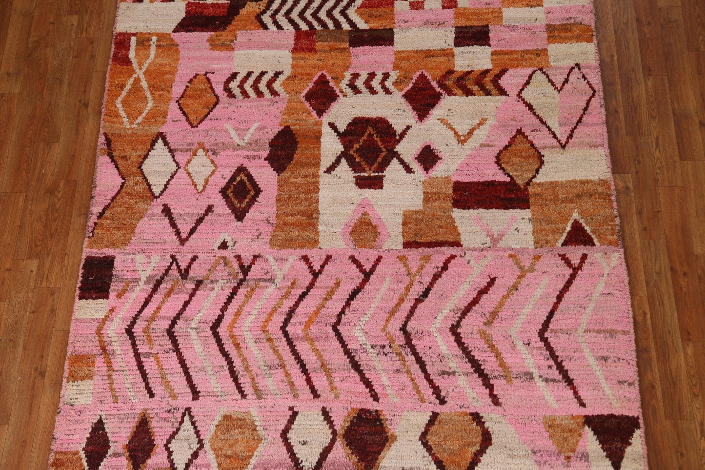 Pink Moroccan Oriental Area Rug 6x9