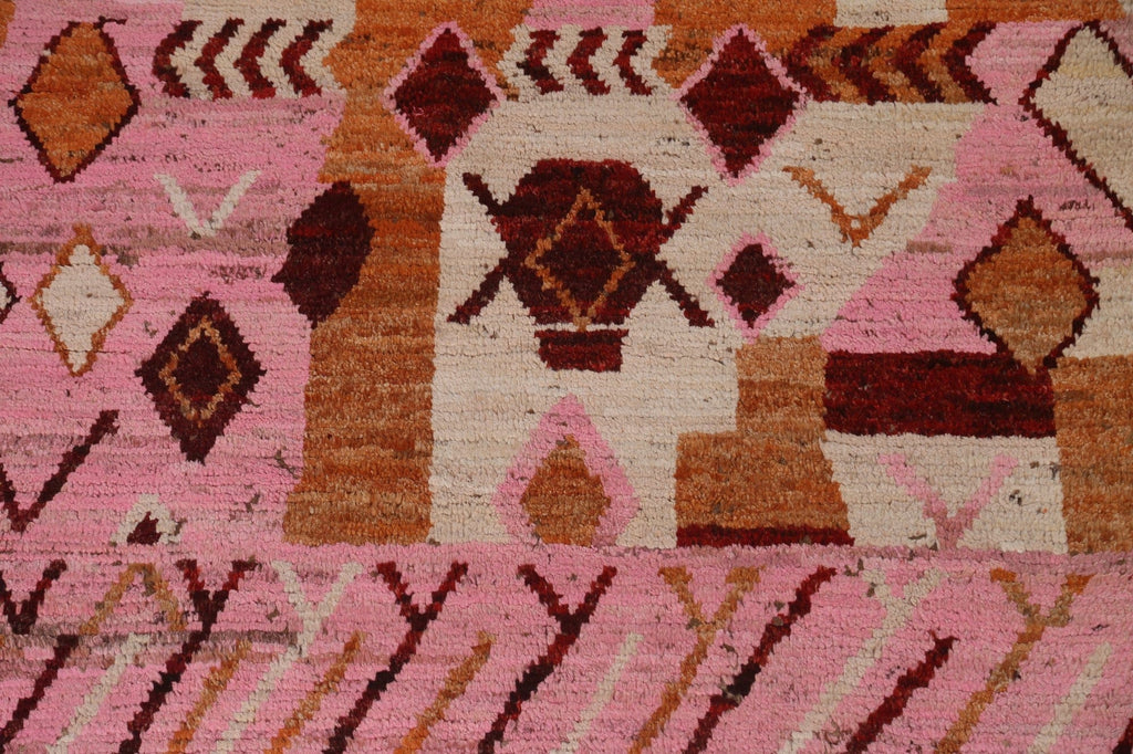 Pink Moroccan Oriental Area Rug 6x9