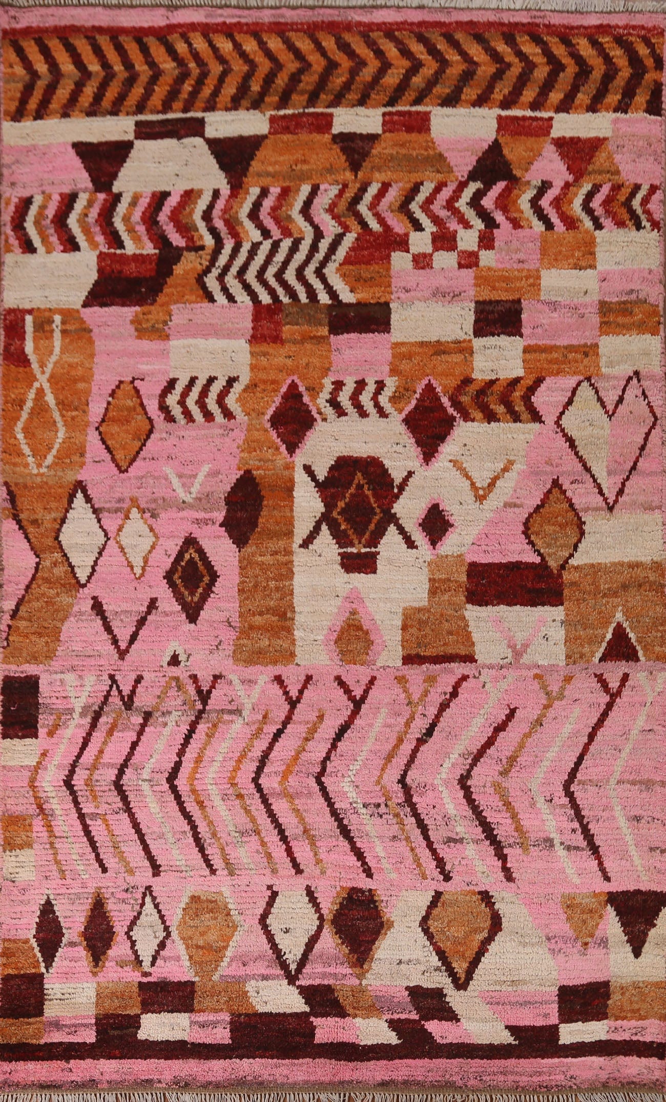 Pink Moroccan Oriental Area Rug 6x9