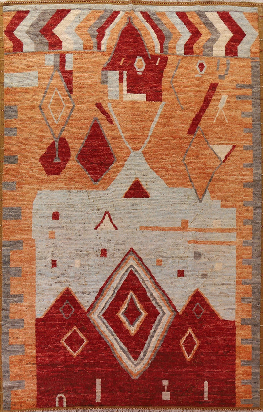Geometric Moroccan Wool Area Rug 9x12