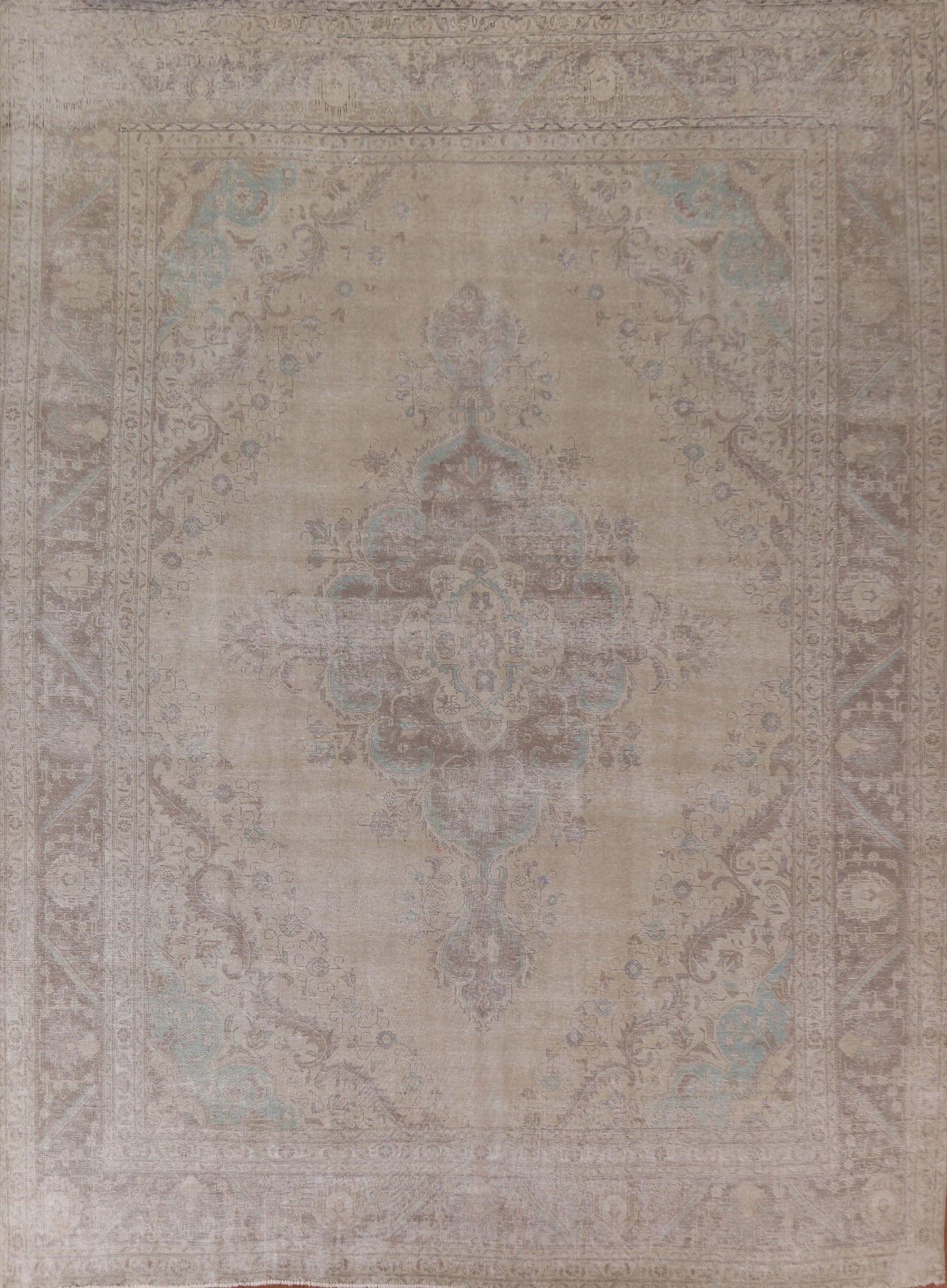 Distressed Tabriz Persian Large Rug 11x13